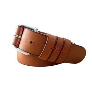 Robert Graham Men's 38 Knowledge Wisdom Truth Genuine Leather Belt‎ Cognac Brown